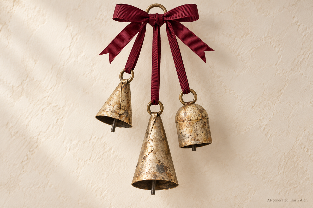 How to Make a Three-Bell Ribbon Decoration