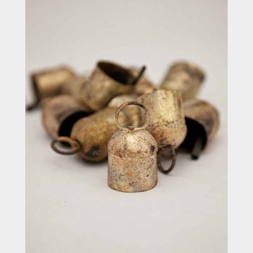 Dozen Rustic Tin Bells with Rounded Top