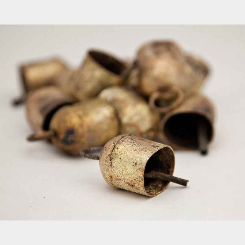 Dozen Rustic Tin Bells with Rounded Top