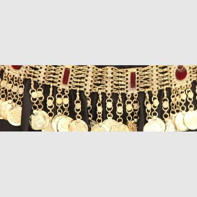 20" Afghan Necklace with Beads - Traditional & Colorful Statement Piece