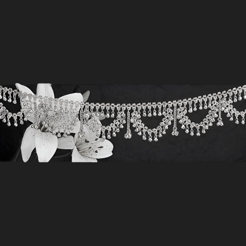36 - Inch Silver - Tone Belt with Bells - Stylish & Festive Fashion Statement - Apparel & Accessories > Jewelry