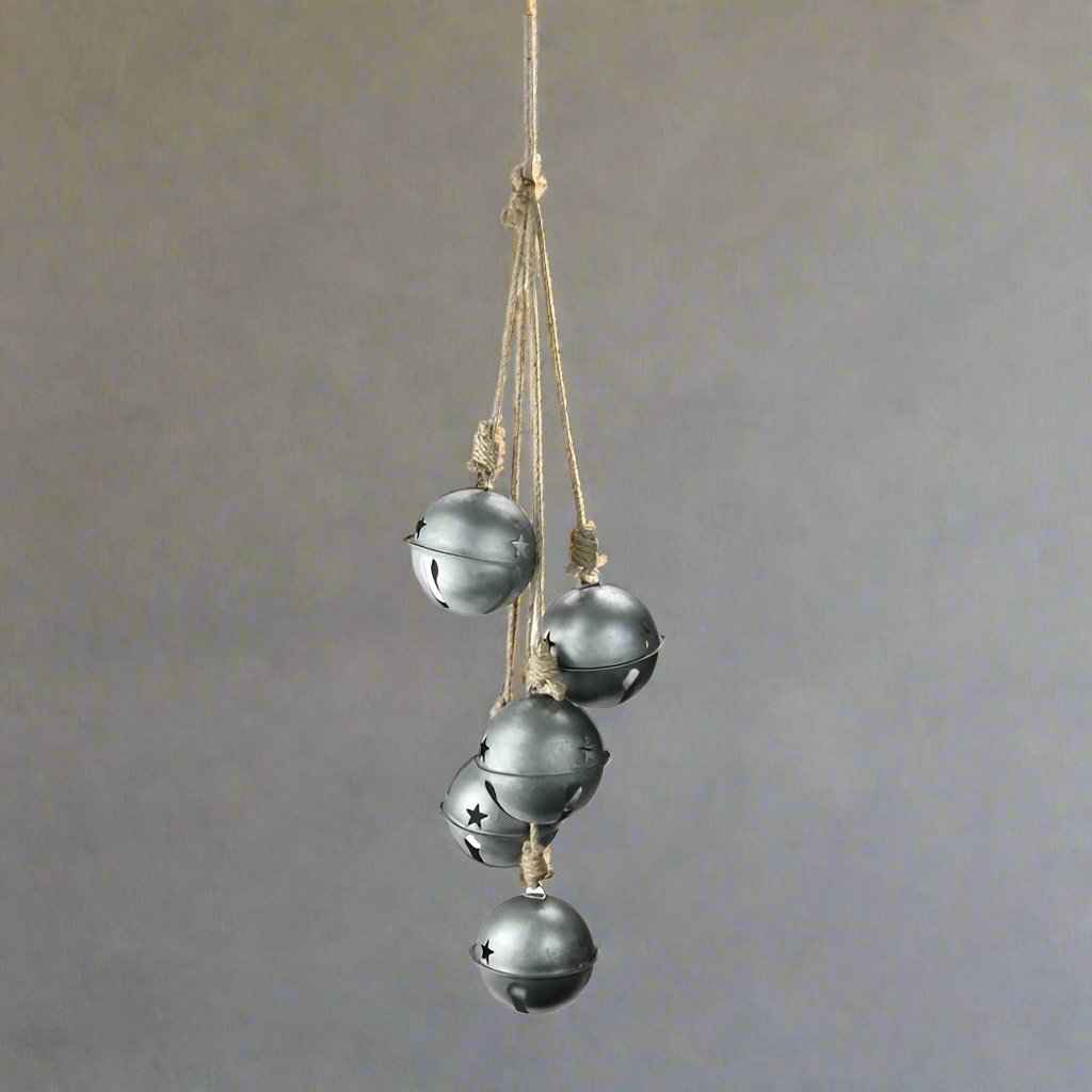 5 Round Bells On Jute