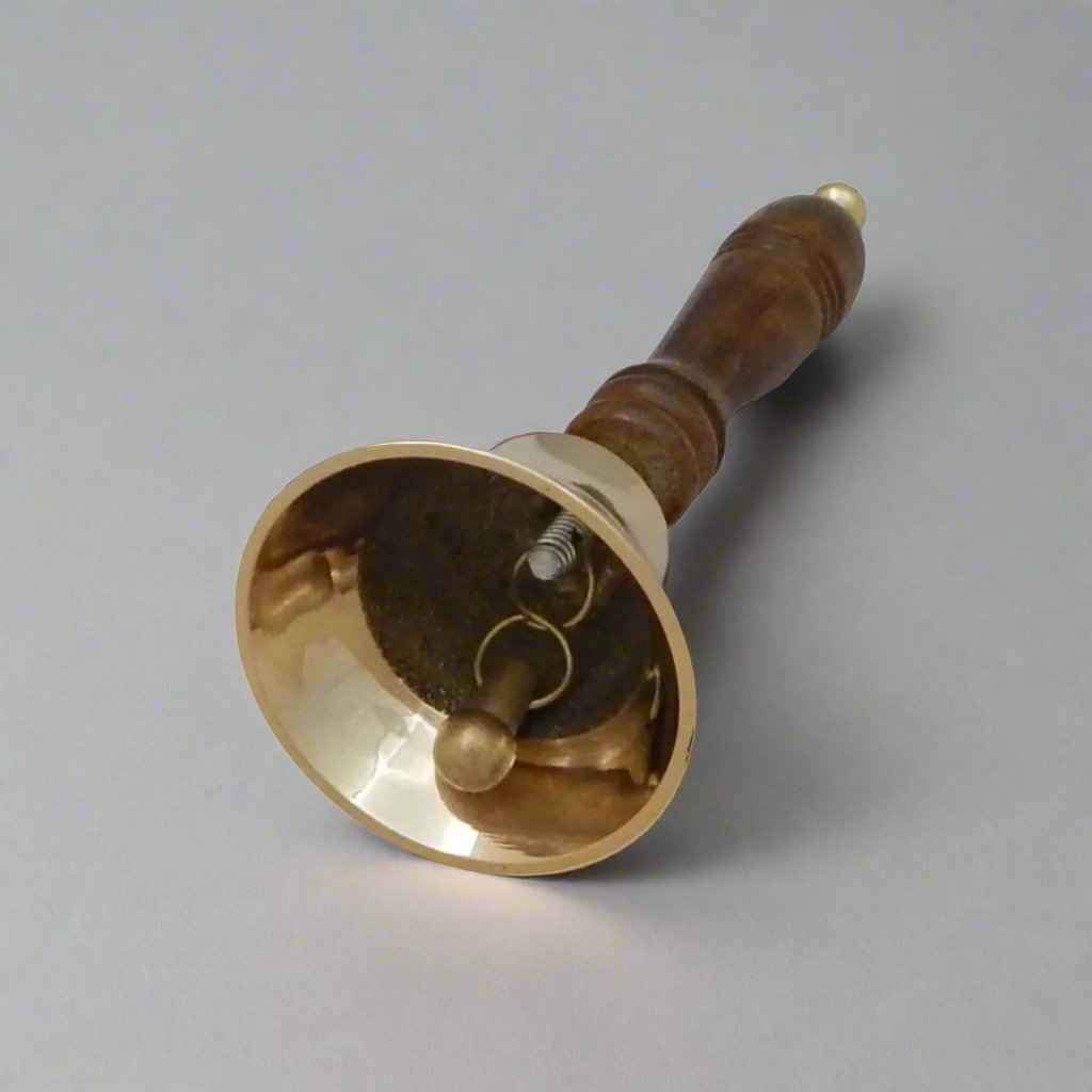 6-Inch Wooden Handle Brass Bell