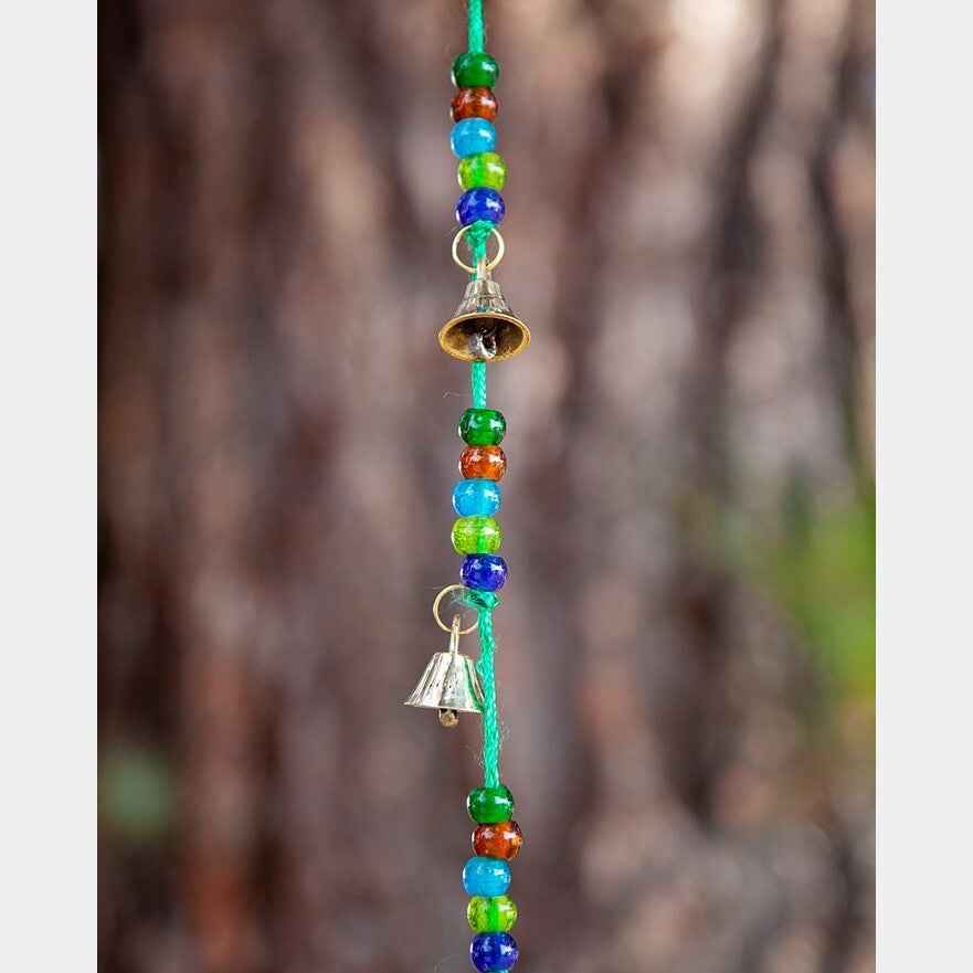 Eight Brass Bells with Sun on a Cord