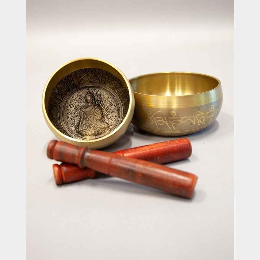 7-Metals Buddha Singing Bowls with Mallets