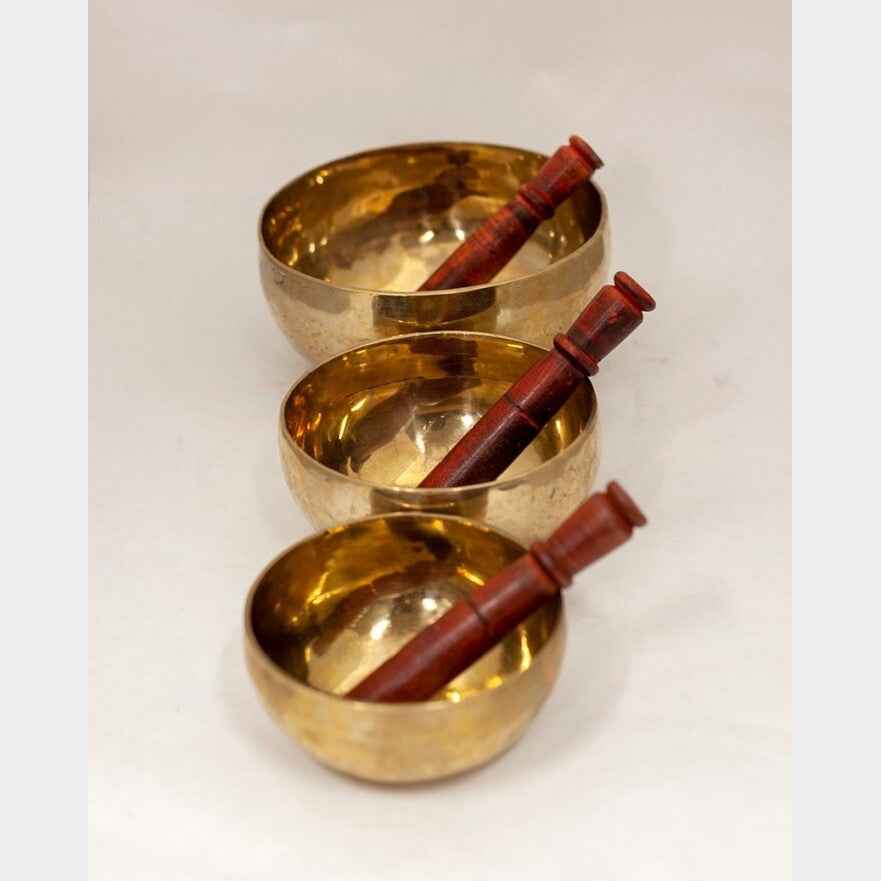 Seven-Metals Singing Bowl Set With Mallets