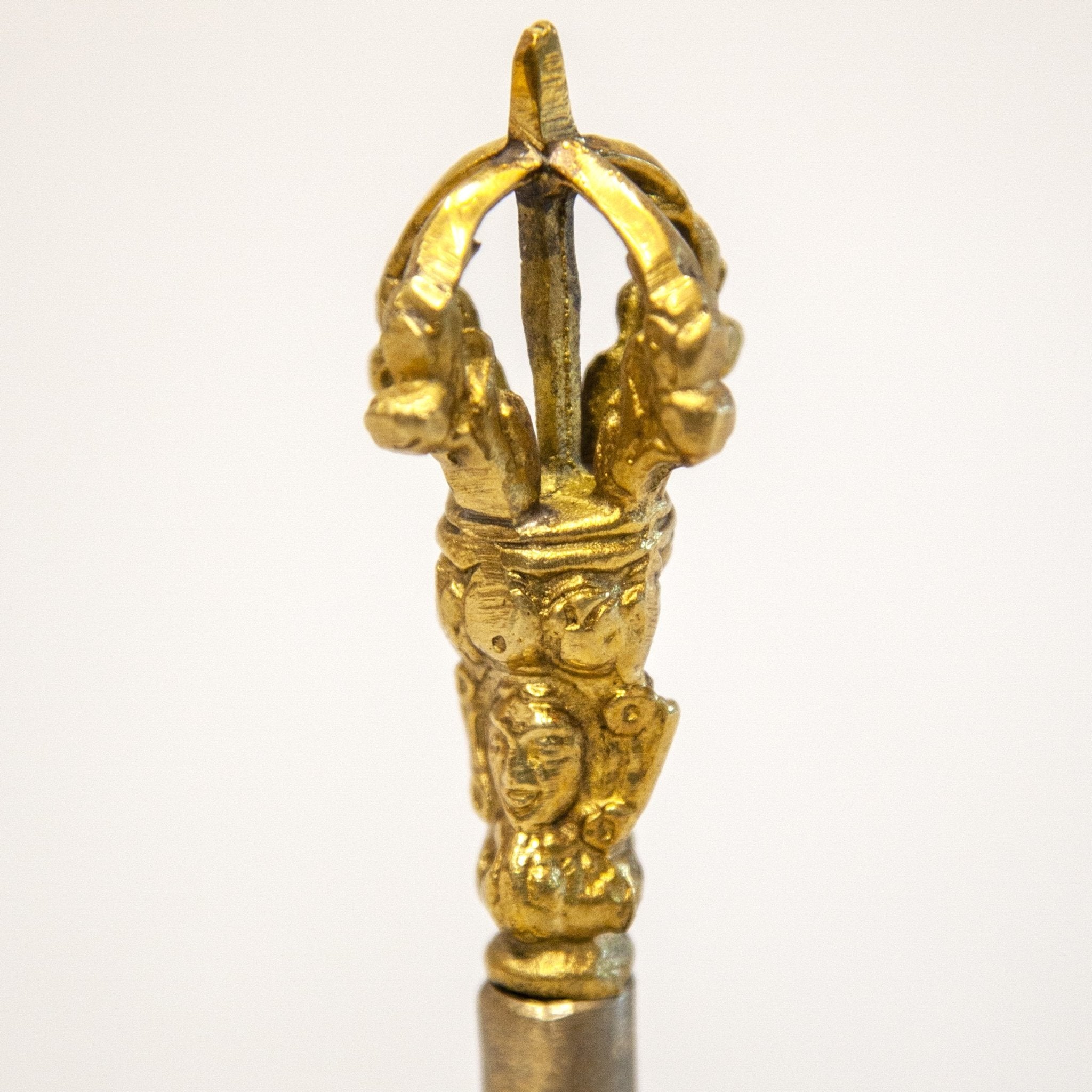 Tibetan Seven Metal Handle Bell - Close-up of Handle - Religious Items - Bellbazaar.com - BL079