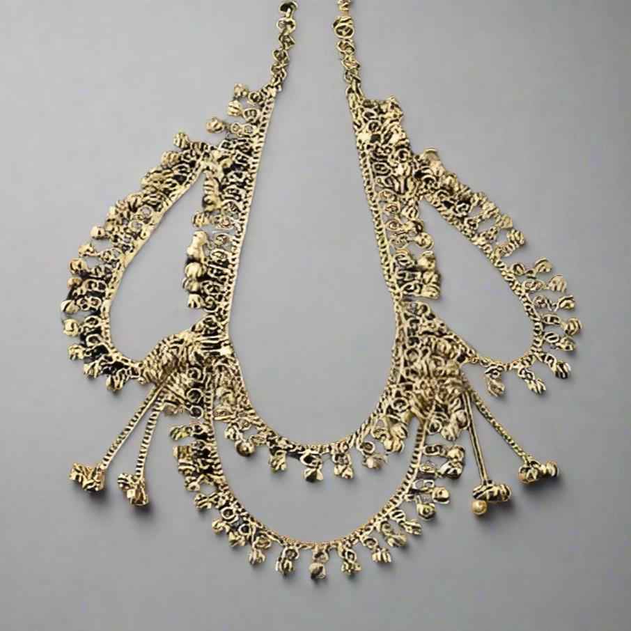 Bold Statement Bell Necklace with Multiple Loops, 28" L - Eye-catching & Stylish