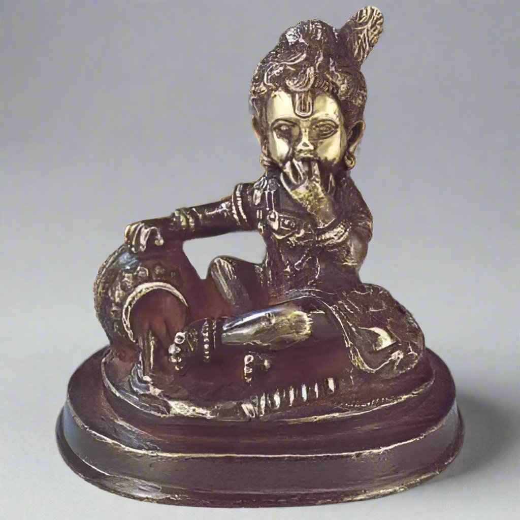 Brass Baby Krishna Statue