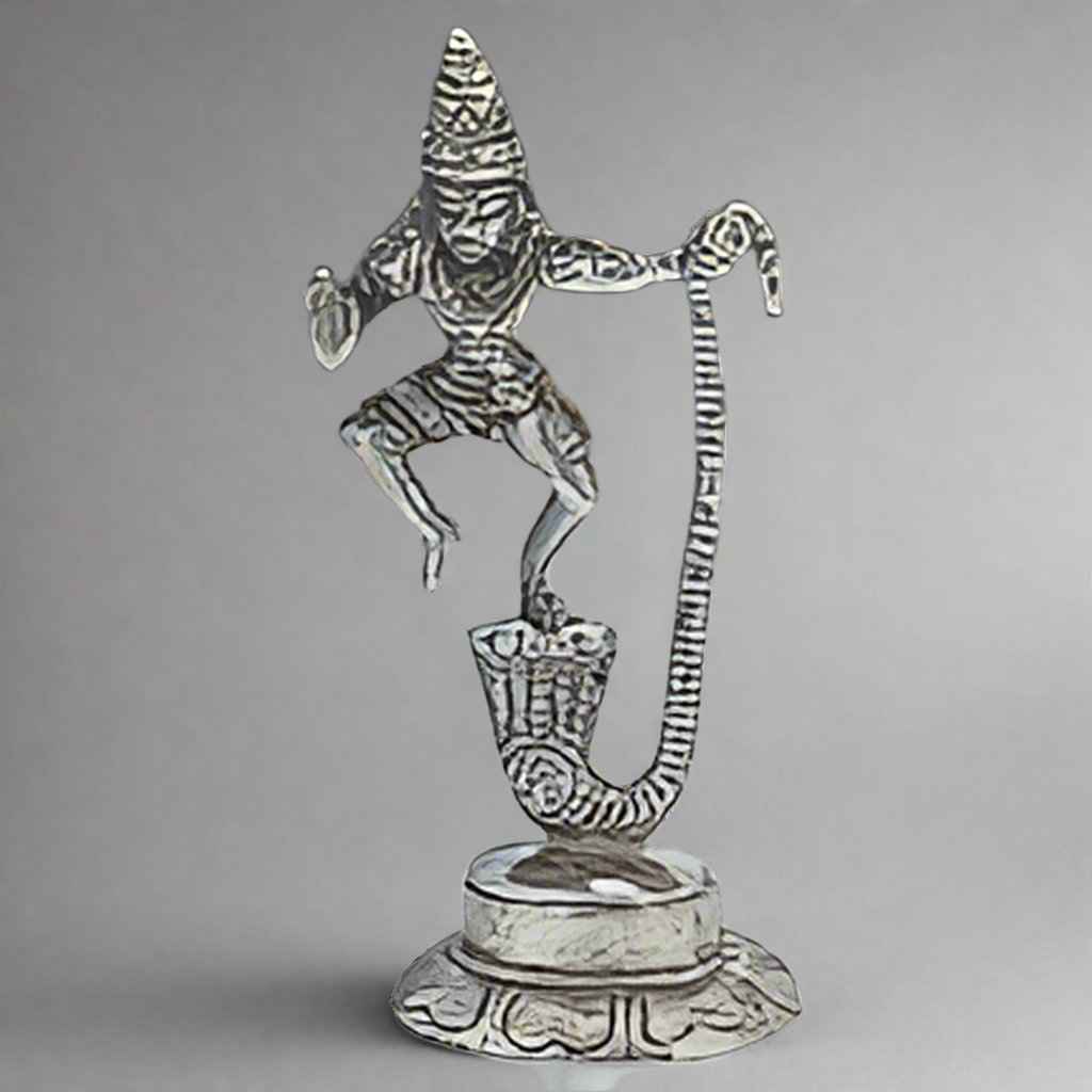 Brass Krishna on Kaliya Statue