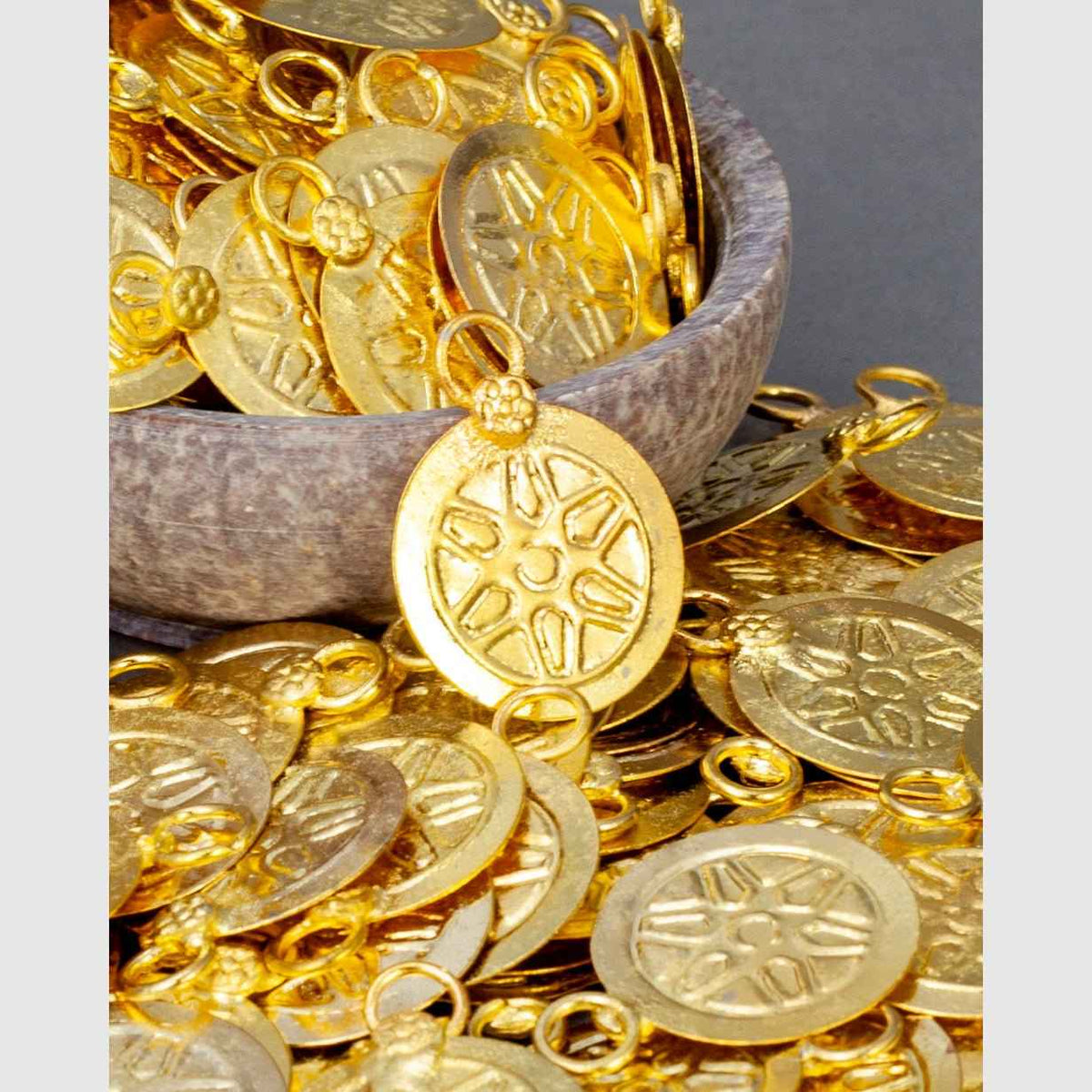 Brass-Tone White Metal Coins (100 pcs) - Great for Crafting & Collection