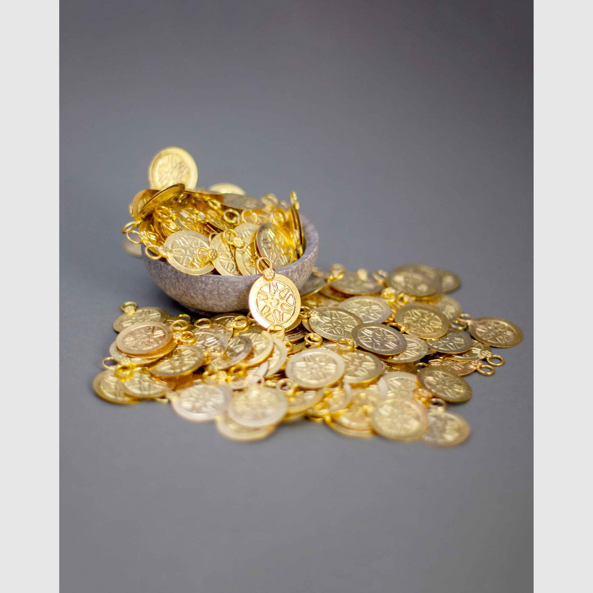 Brass-Tone White Metal Coins (100 pcs) - Great for Crafting & Collection