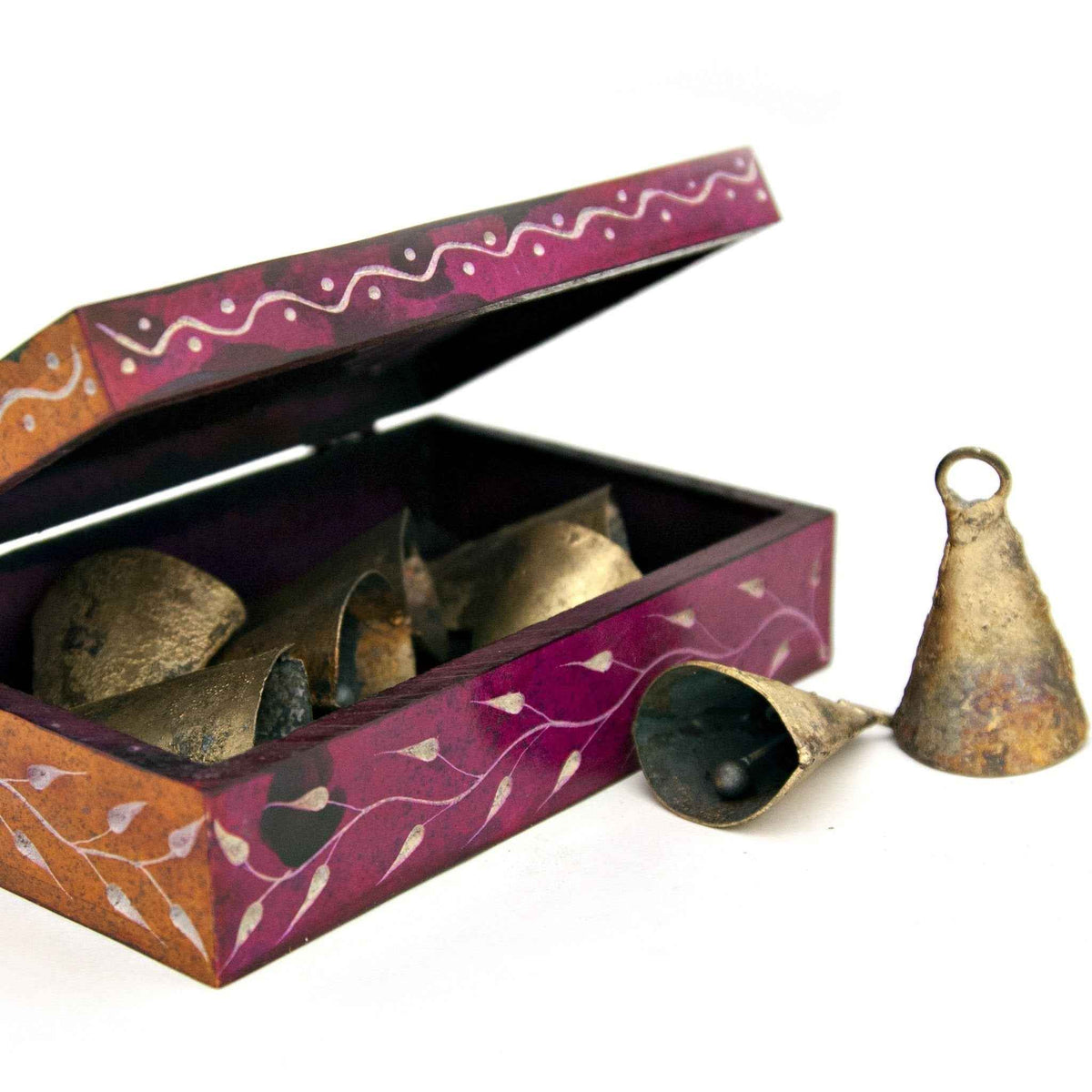 Cone Tin Bell – Rustic Charm with Metal Striker
