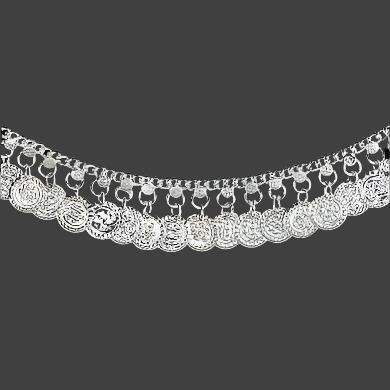 Delicate Anklet with Small White Metal Coins - Dainty & Charming Accessory - Apparel & Accessories > Jewelry > Anklets