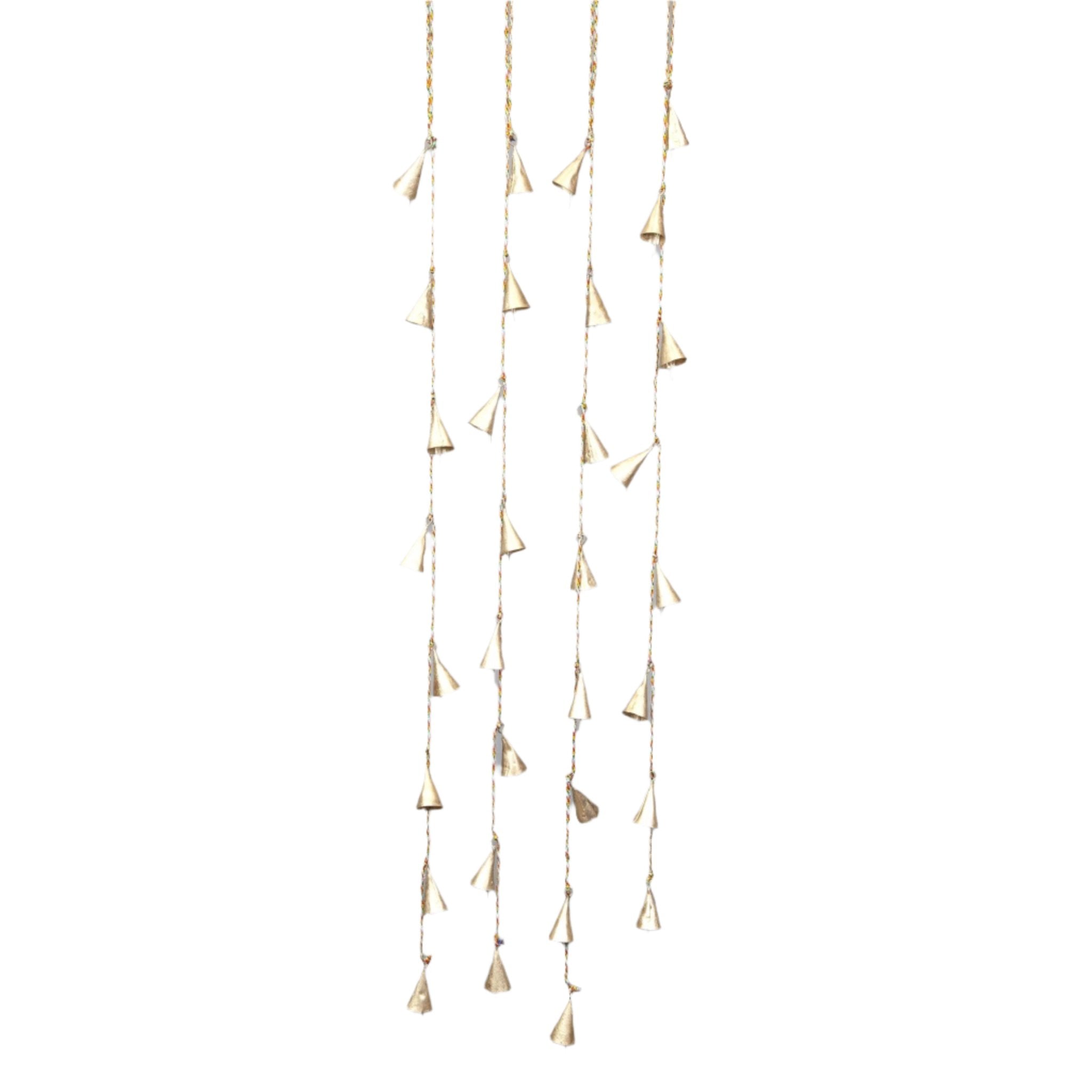 Eight Cone Shape Tin Bell Cord Chime - Decorative Bells - Bellbazaar.com - TS576