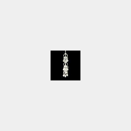 Elegant White Metal Earrings with Unique Design (007) - Timeless Style Accessory - alternate view 4