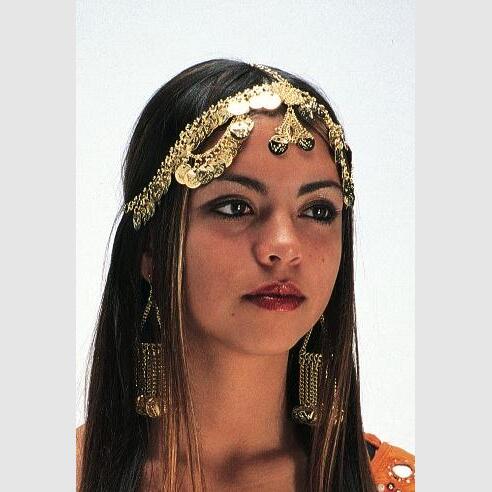 Exceptional White Metal Headpiece featuring Looping Coins - Eye - catching & Creative Adornment - Apparel & Accessories