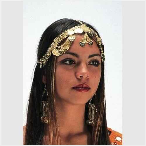 Exceptional White Metal Headpiece featuring Looping Coins - Eye-catching & Creative Adornment
