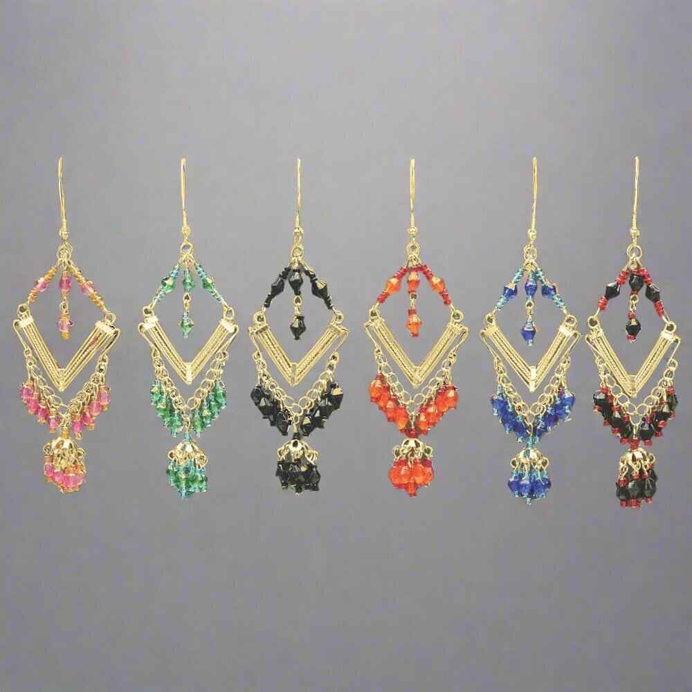 Eye-catching White Metal Earrings in Assorted Colors
