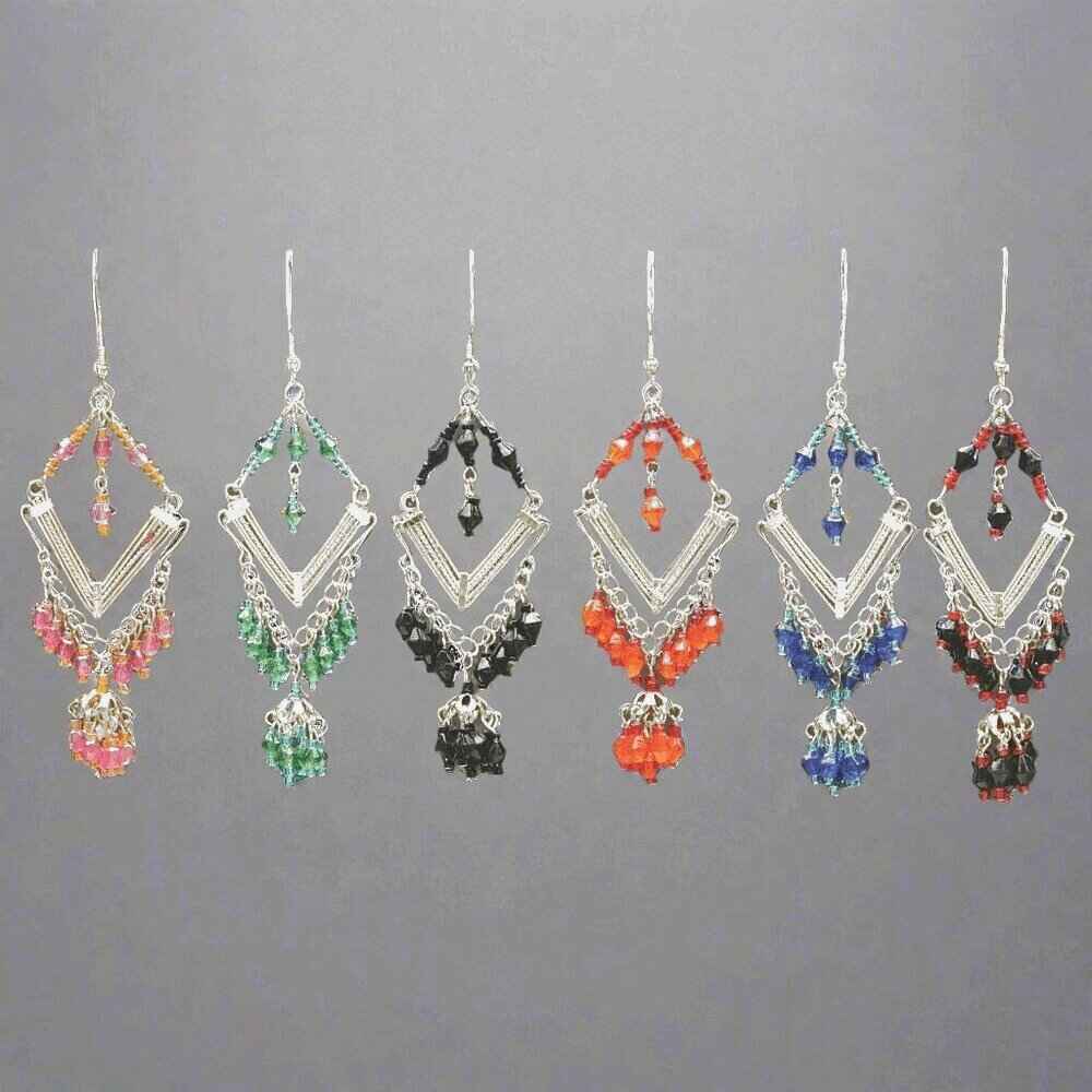 Eye-catching White Metal Earrings in Assorted Colors
