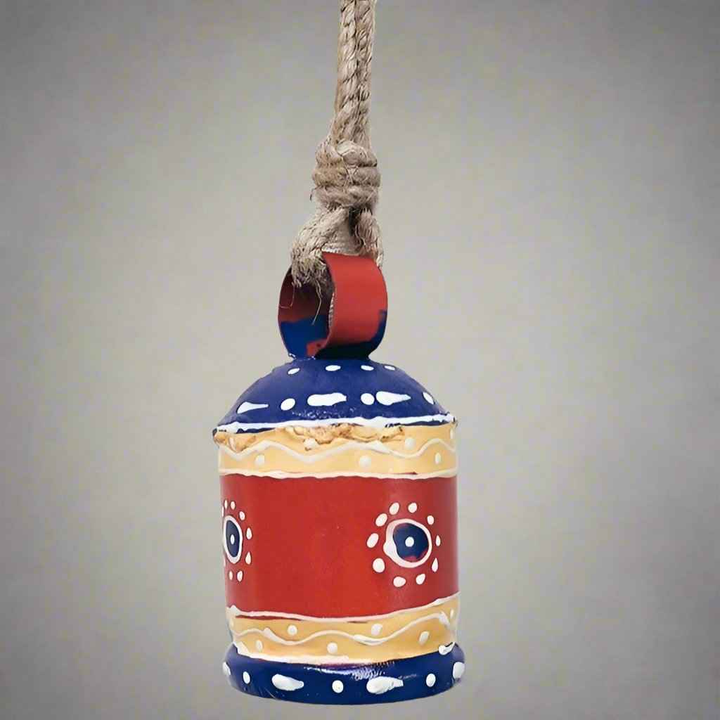Set of Three Hand-Painted Tin Bells
