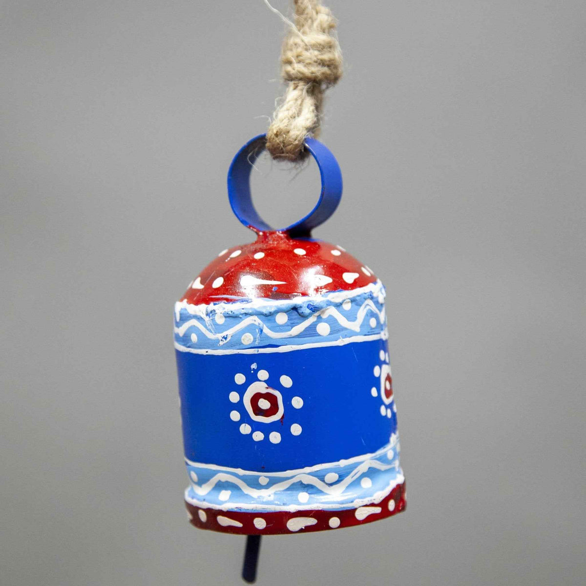 Set of Three Hand-Painted Tin Bells