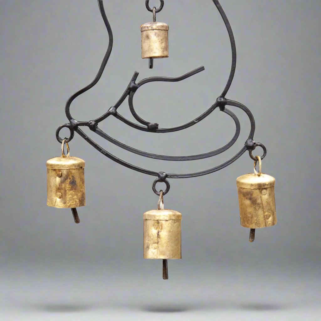 Iron Cat Green Eye Bell Wind Chime - Decorative Bells - Bellbazaar.com - TS712