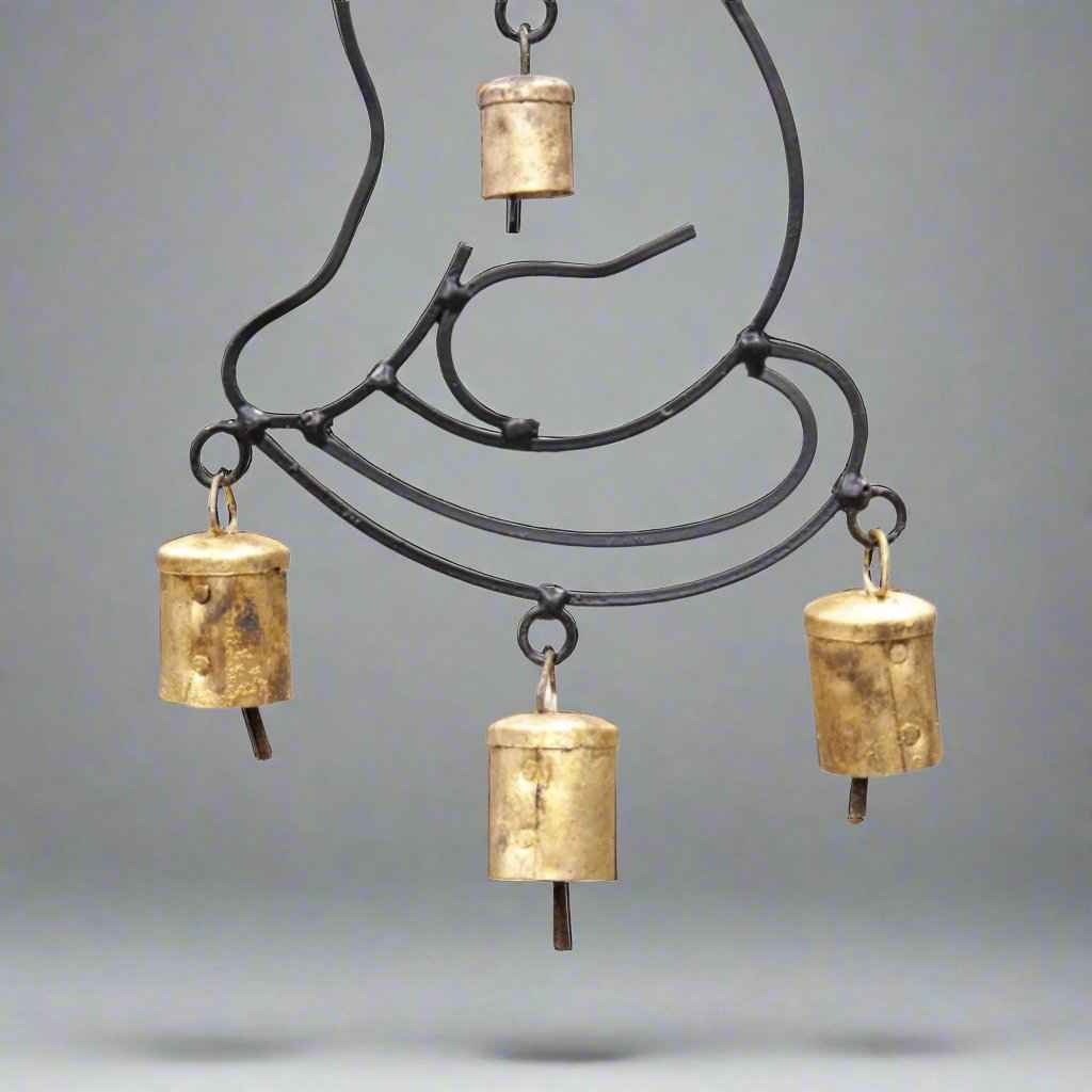 Iron Cat Green Eye Bell Wind Chime
