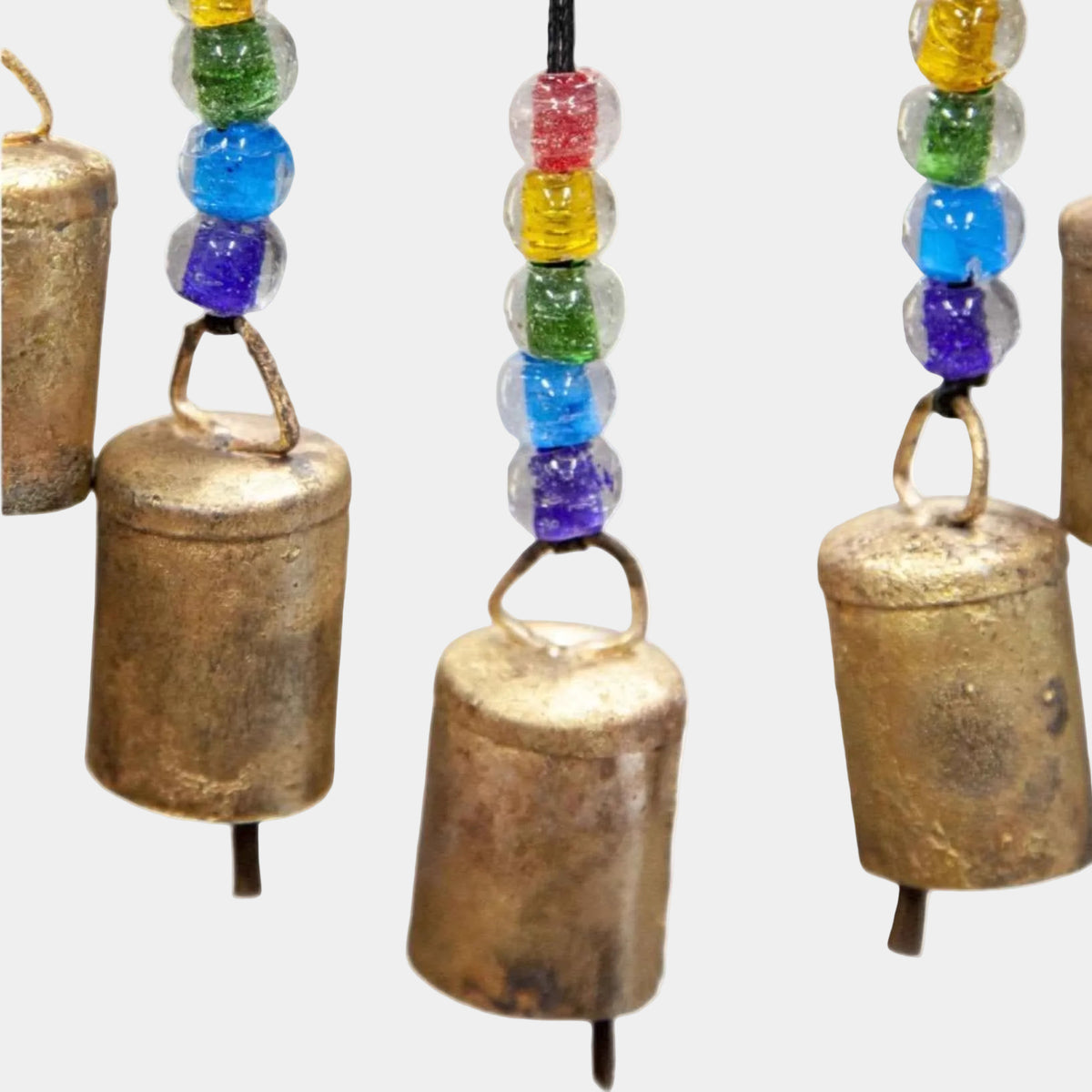 Iron Celtic Bell & Glass Accent Wind Chime