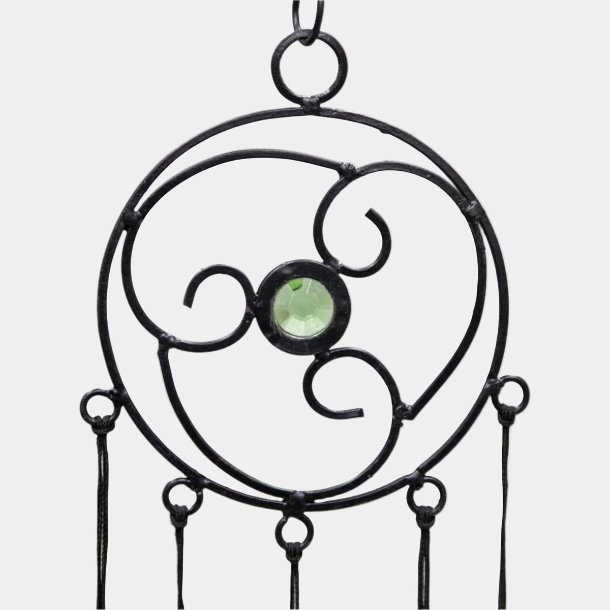 Iron Celtic Bell & Glass Accent Wind Chime
