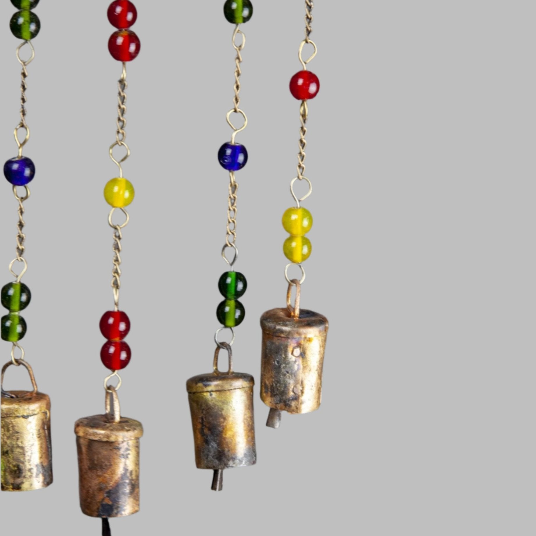 Iron Tree of Life Glass Bead & Bell Wind Chime - Decorative Bells - Bellbazaar.com - TS820