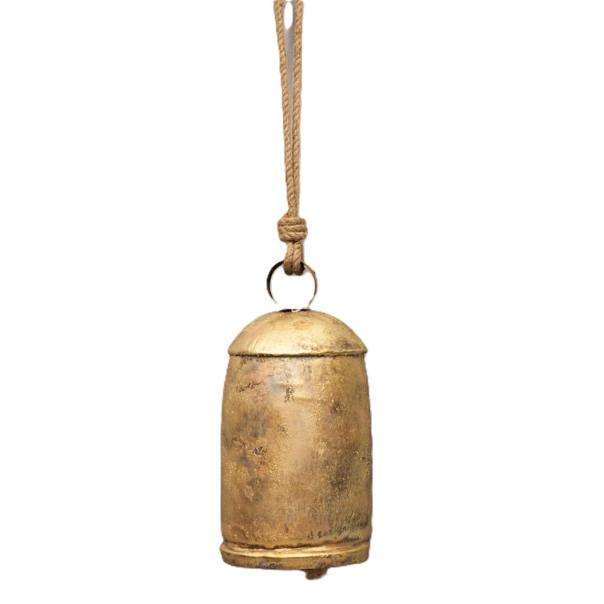 Large Antique-Style Tin Bells with Rope Handles