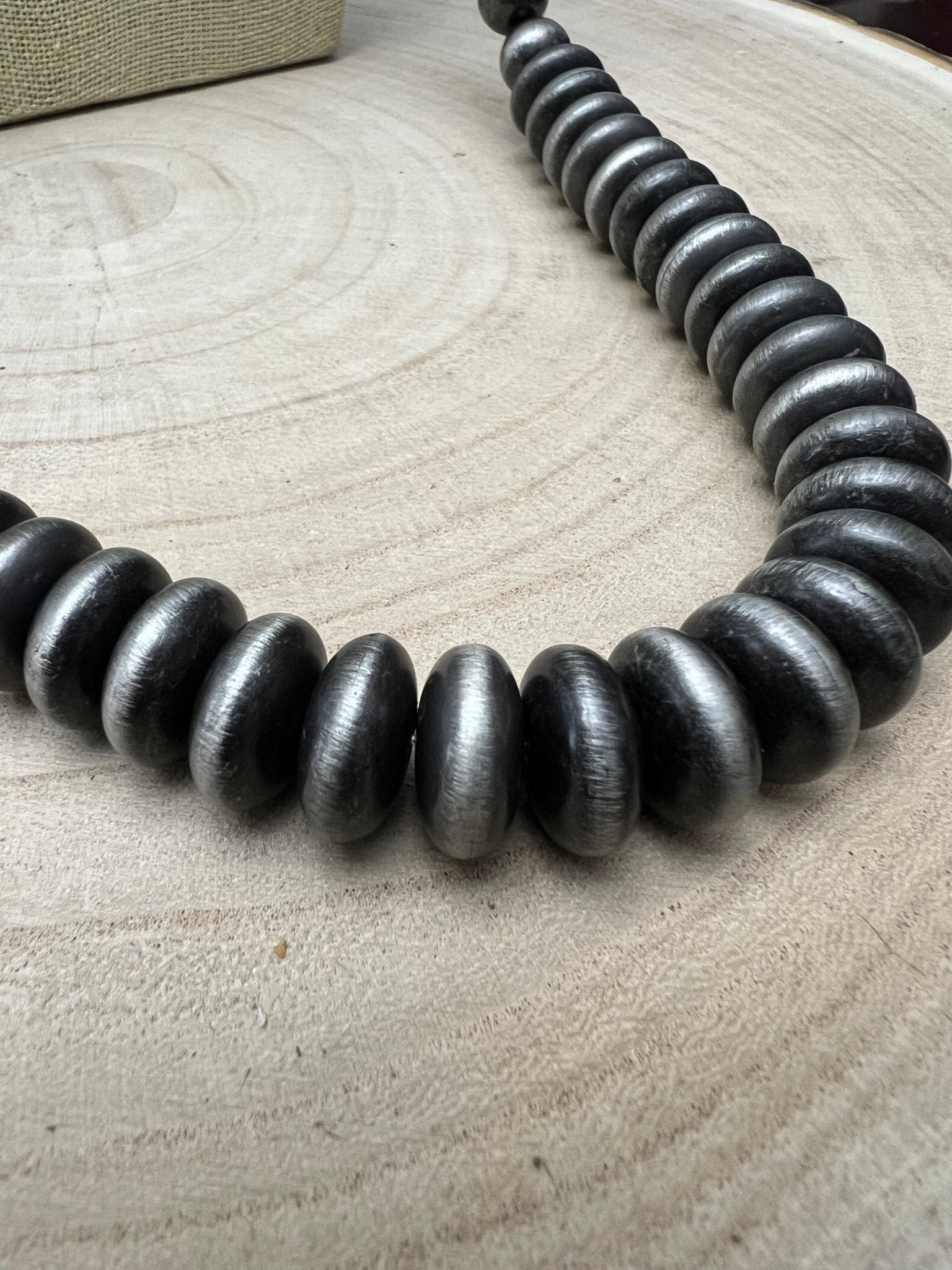 Navajo Style Pearl Necklace & Earring Set - 48 inch - Fashion Jewelry - Bell Bazaar