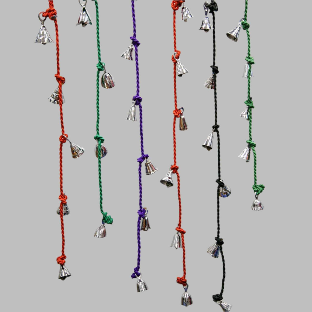 Nickel-Plated Brass Bells on a Cord