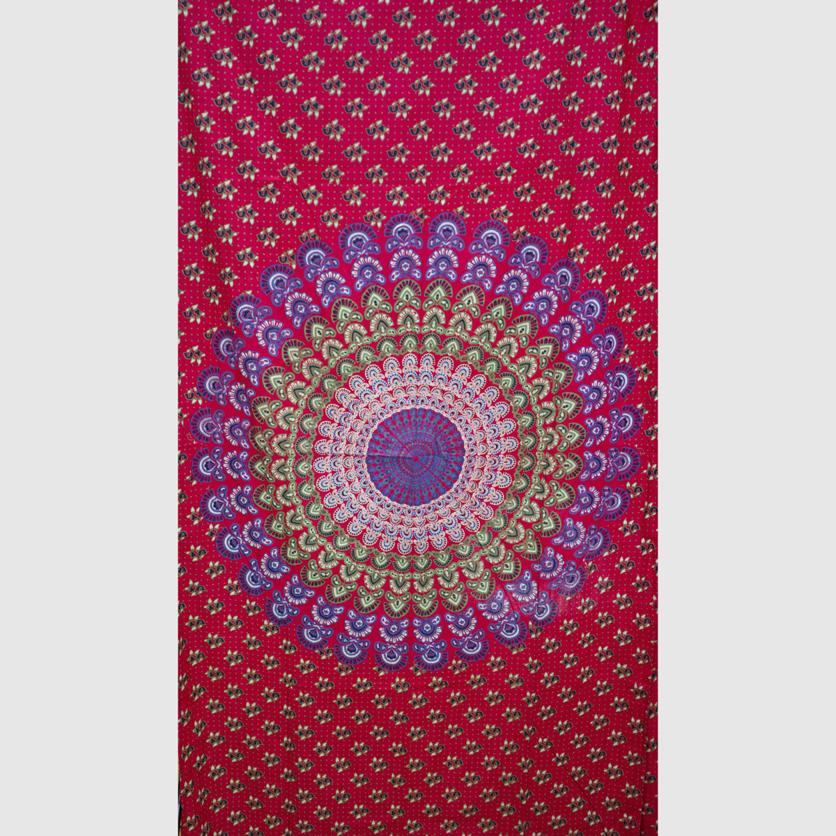 Peacock Powerloom Tapestry with Matching Curtain Option