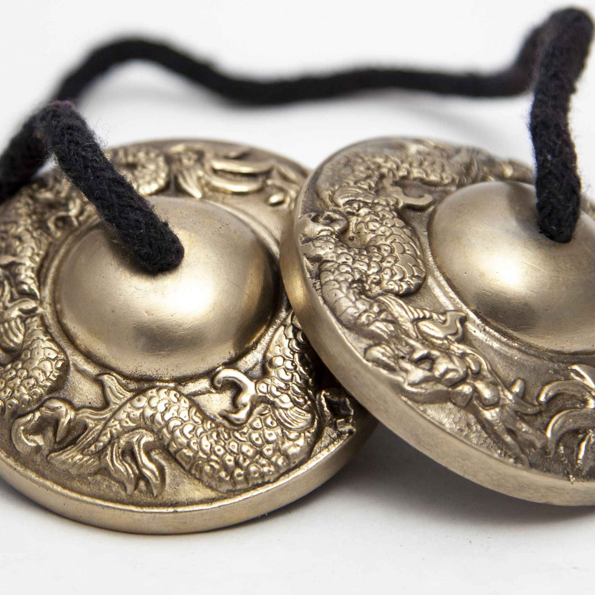 Seven-Metals Tingsha Cymbal - Dragon Design - 3" D