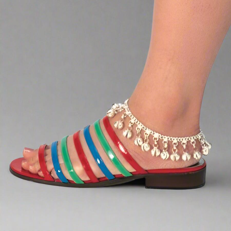 Silver - Tone Anklet with Large Bells - Elegant & Musical Accessory - Apparel & Accessories > Jewelry > Anklets - Bellbazaar