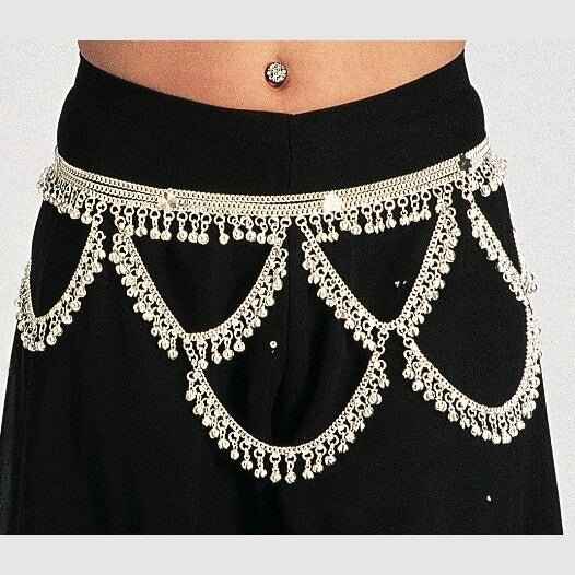 Silver-Tone White Metal Belt with Loops - Modern & Sophisticated Accessory