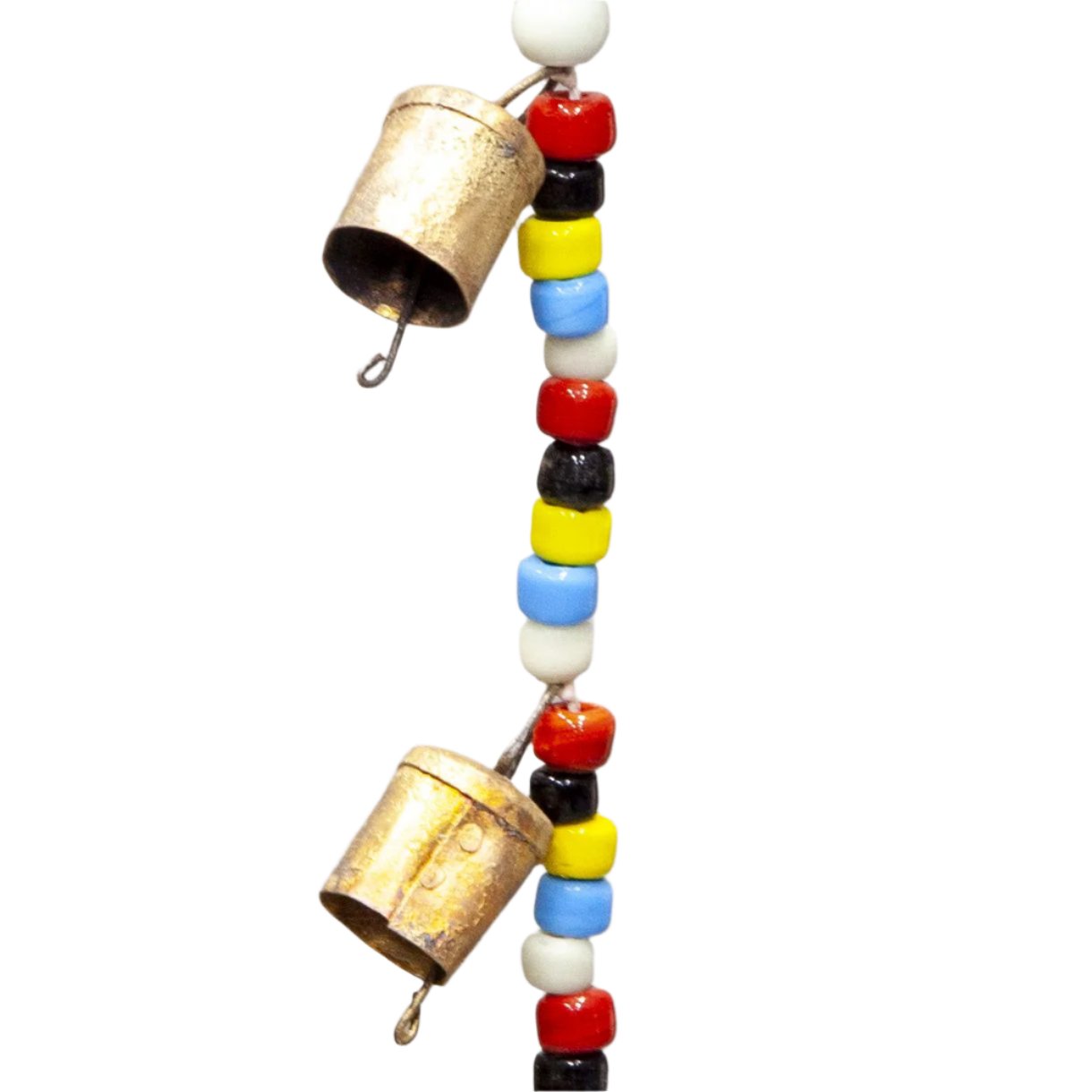 Tin Bell & Bead Cord Wind Chime - Decorative Bells - Bellbazaar.com - TS086