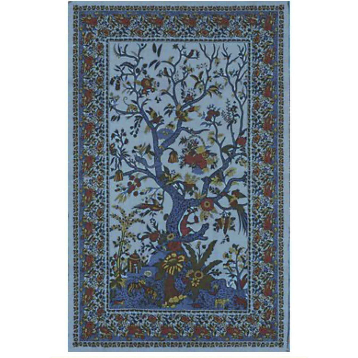 Vertical Tree of Life Bed Cover
