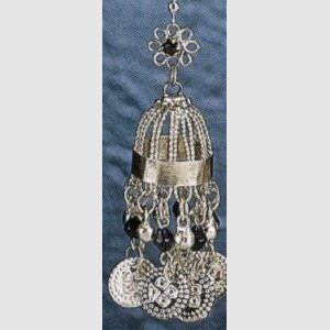 White Metal Dome - Shaped Earrings with Beads & Dangling Coins - Eye - catching & Unique Design - Apparel & Accessories