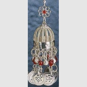 White Metal Dome - Shaped Earrings with Beads & Dangling Coins - Eye - catching & Unique Design - Apparel & Accessories