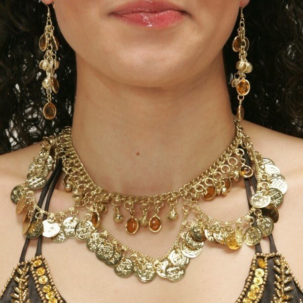 White Metal Necklace with Stunning Glass Charms - Mesmerizing & Luxurious Accessory - Apparel & Accessories > Jewelry