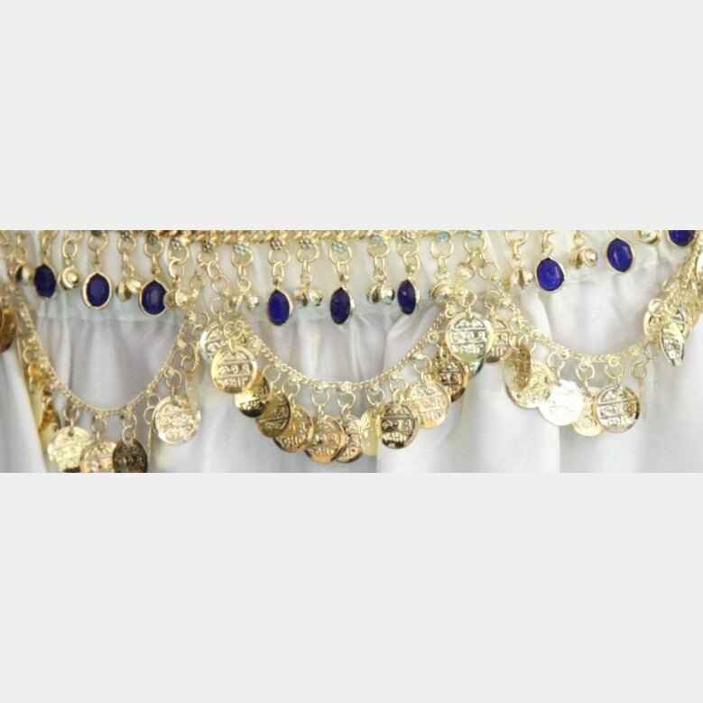 White Metal Necklace with Stunning Glass Charms - Mesmerizing & Luxurious Accessory
