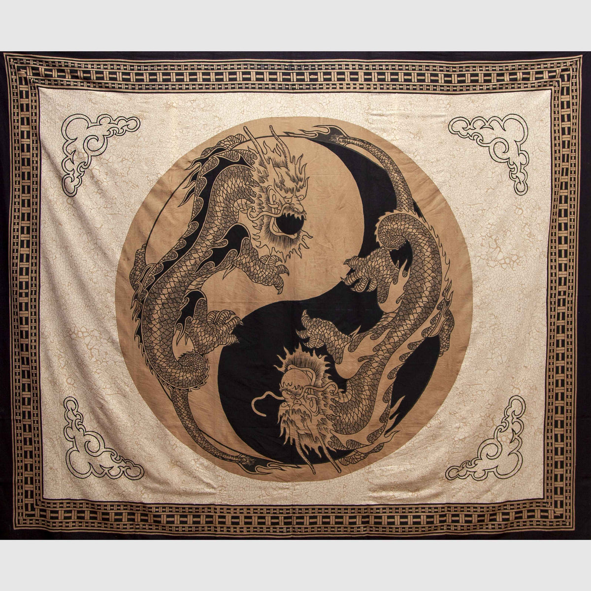Yin/Yang Dragon Tapestry Bedspread