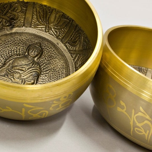 7-Metals Buddha Singing Bowls with Mallets