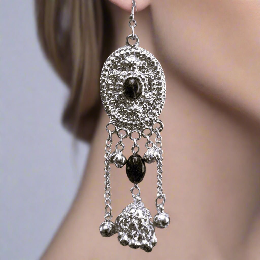 hammered moon pendant