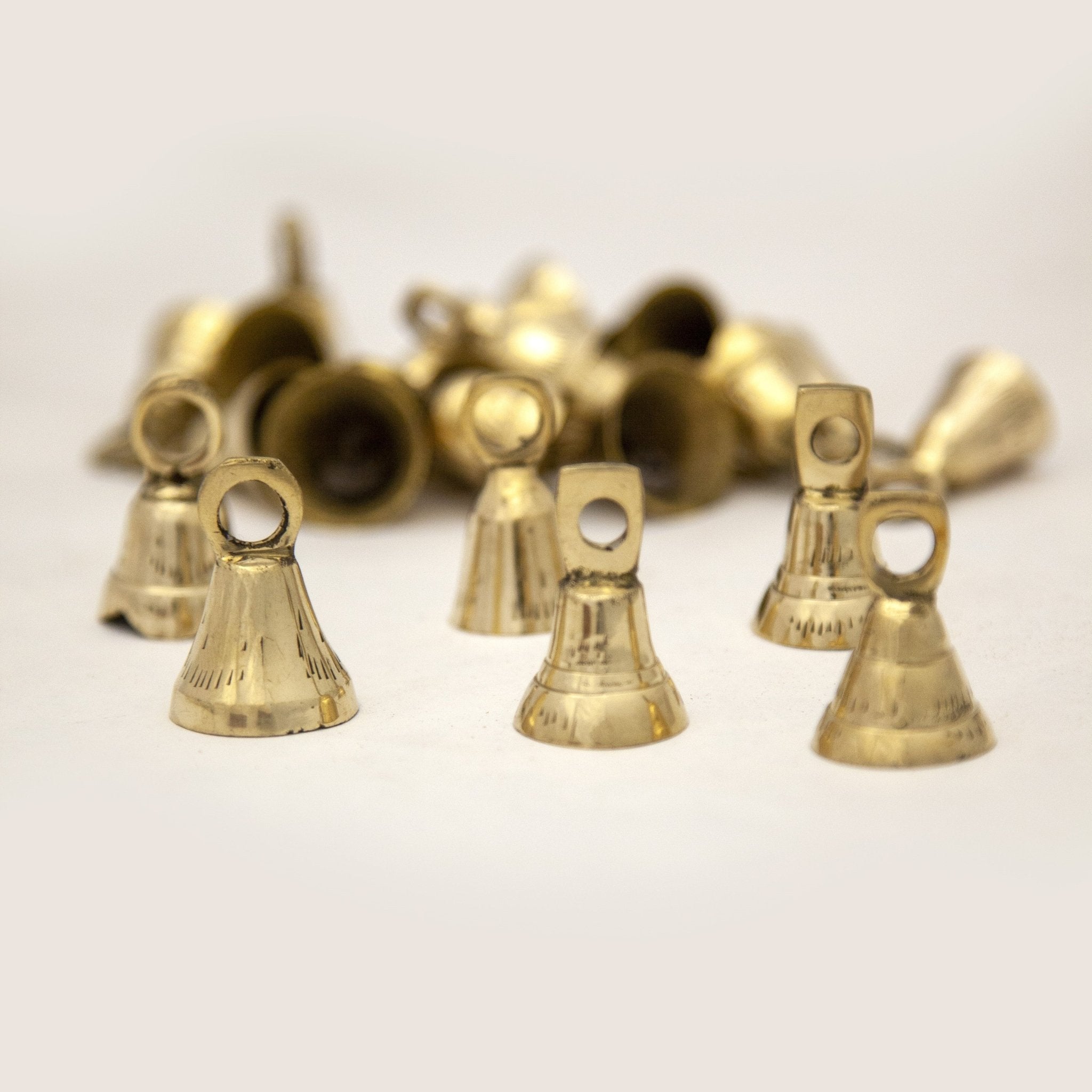 1.5" Assorted Brass Bells - Dozen - Decorative Bells - Bellbazaar.com - BL031