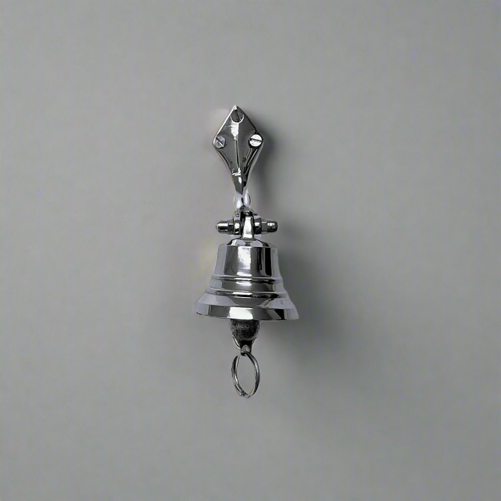 2" Nickel - Plated Brass Ship's Bell - Decorative Bells - Bellbazaar.com - 17004AN