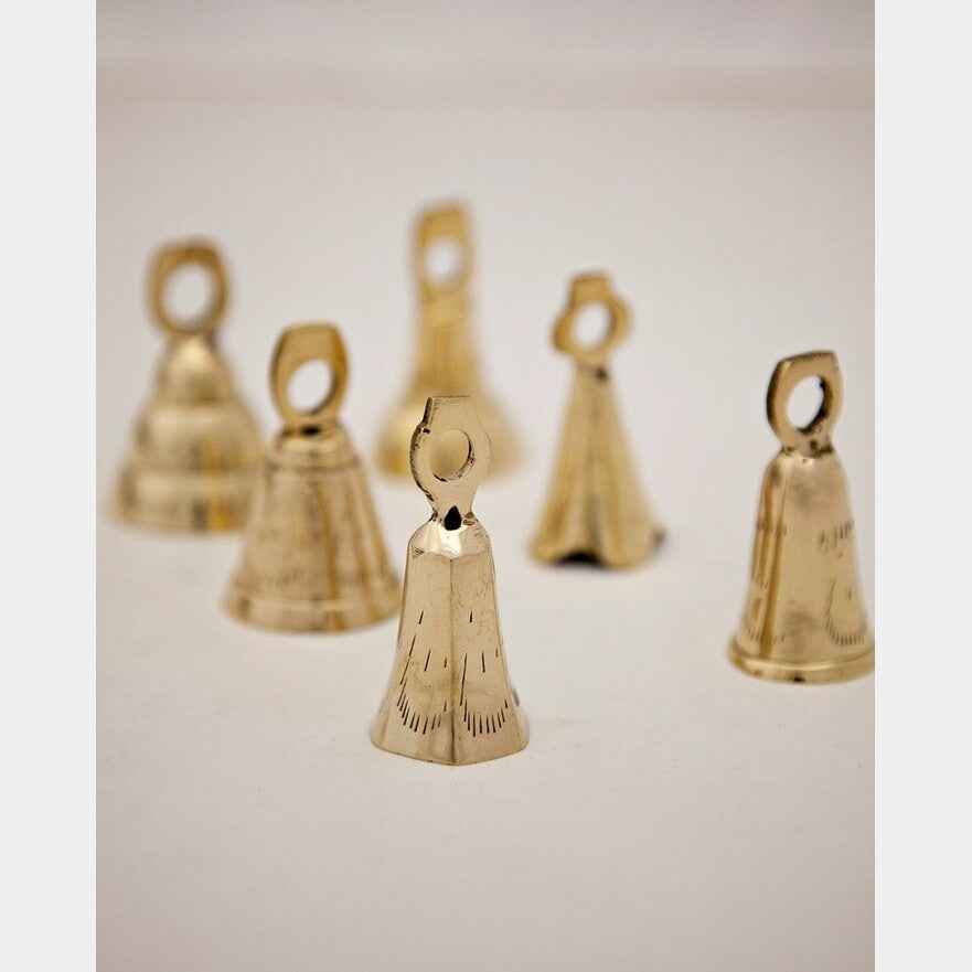 Brass Bells Set - 2.5 inch - Assorted Six Designs